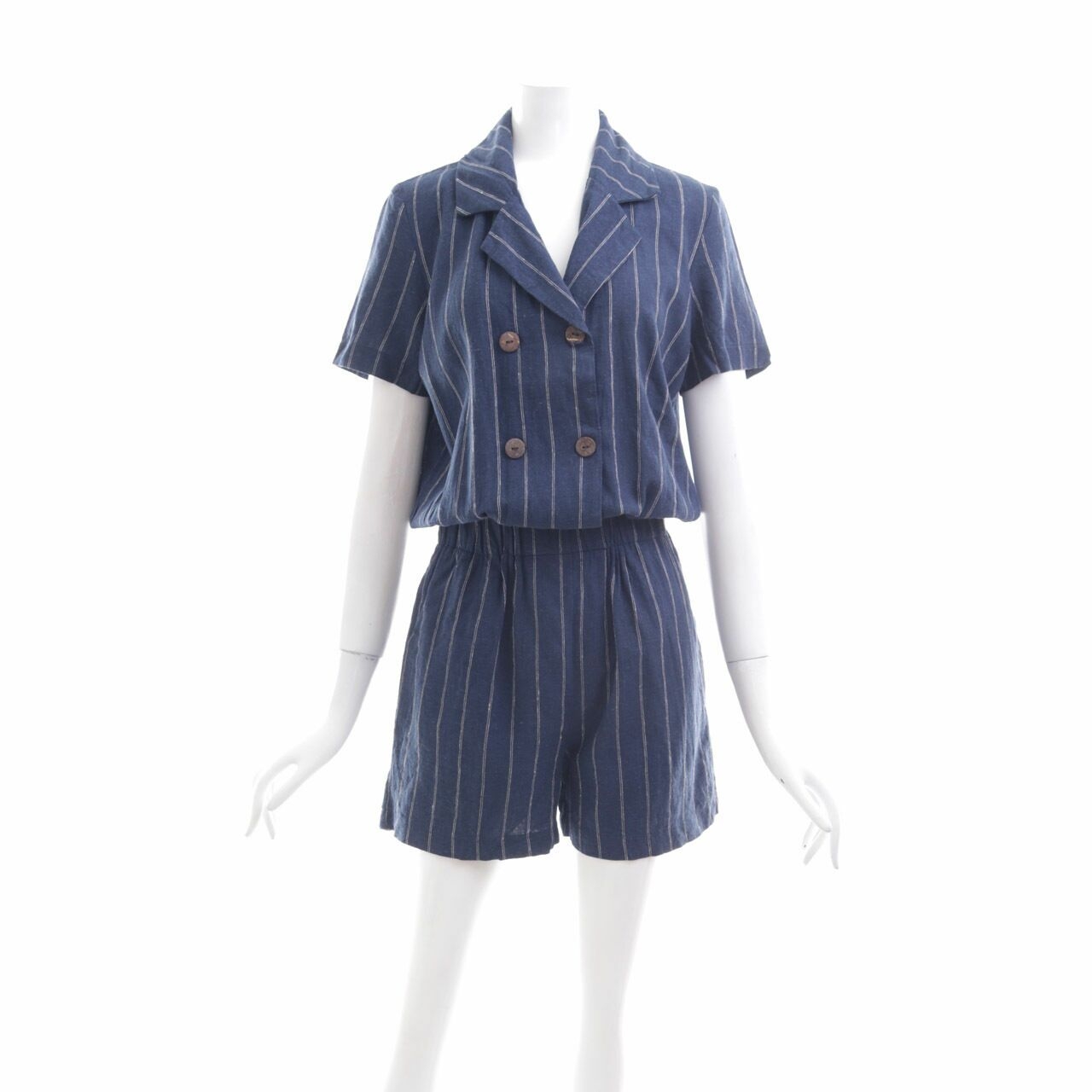 Petite Cupcake Navy Striped Jumpsuit