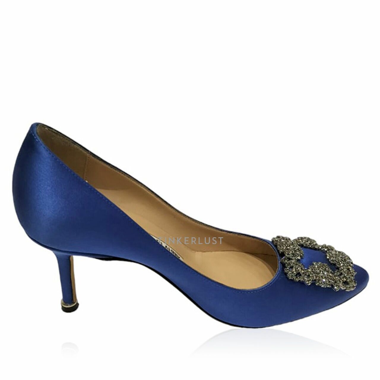 Manolo Blahnik Blue Satin Heels