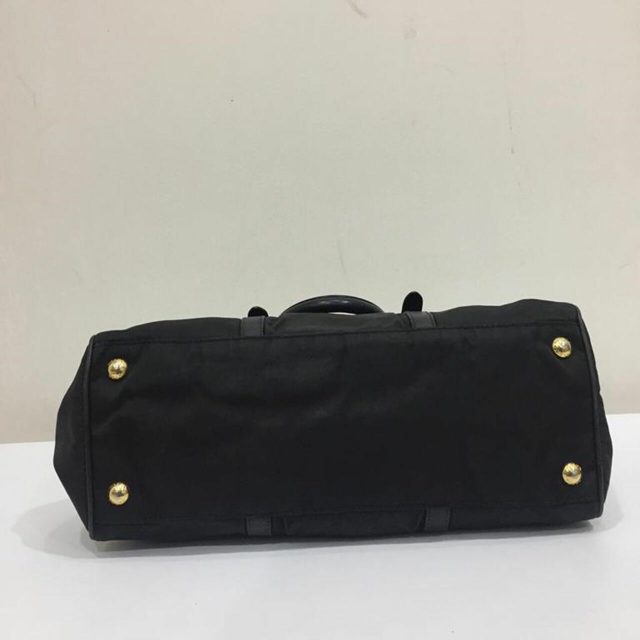 Prada Belted Satchel Tessuto Black Nylon 