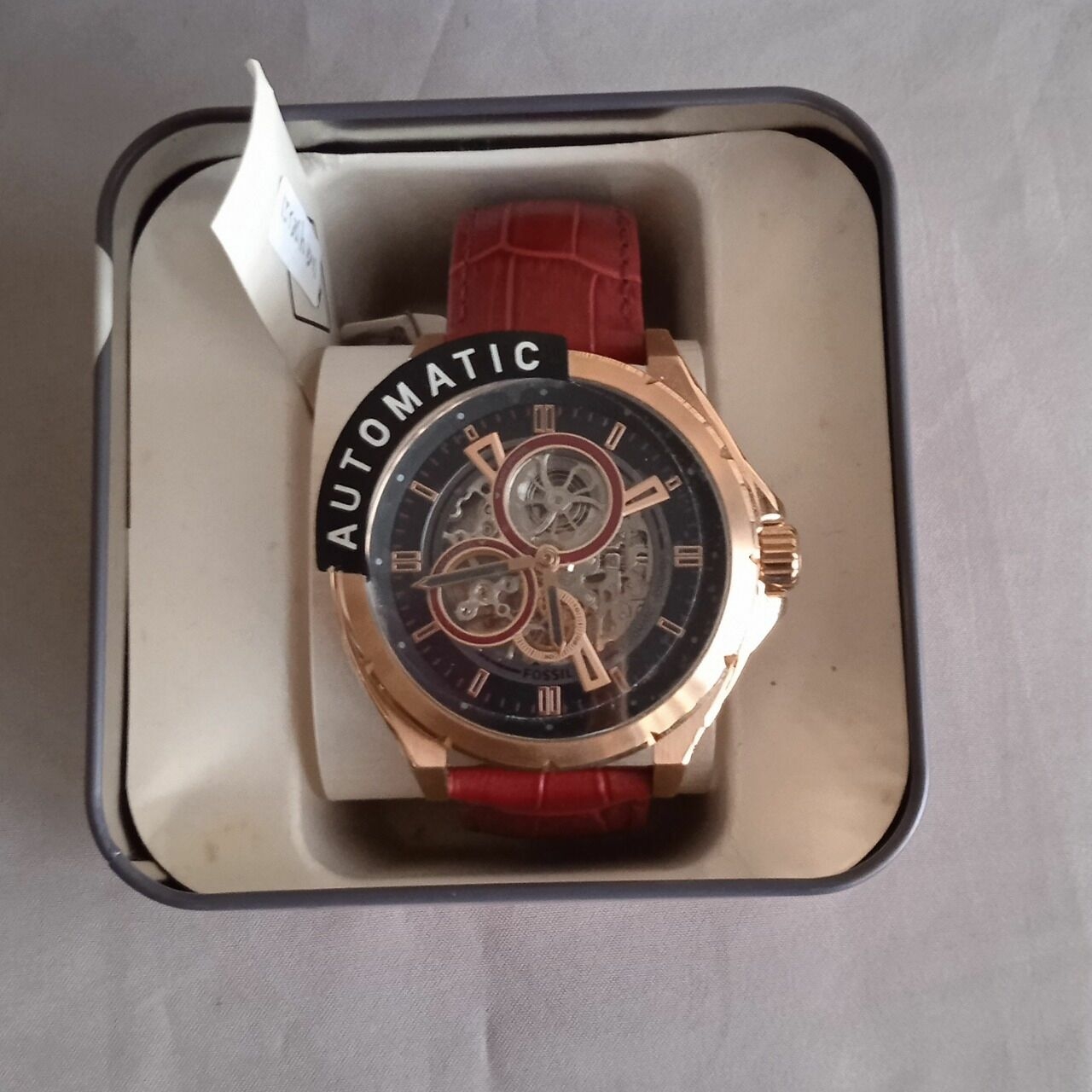 Fossil Bq2660 Automatic Silicone Red