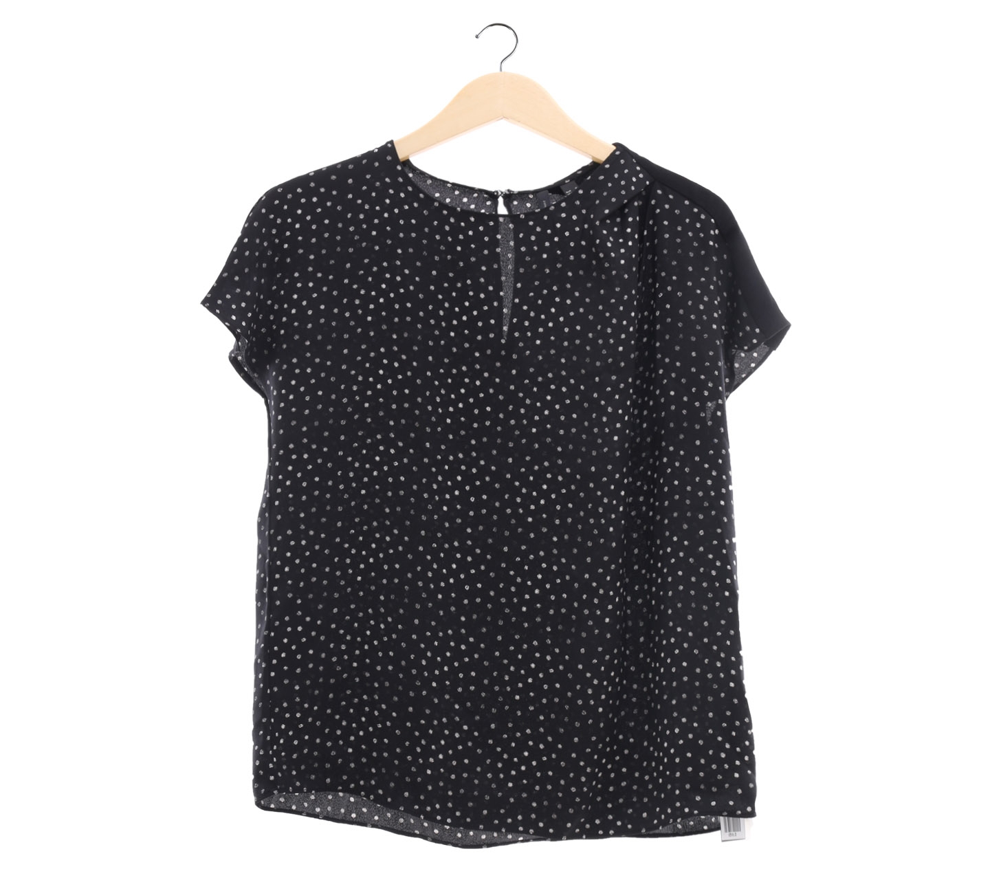 Mango Black Pattern Blouse