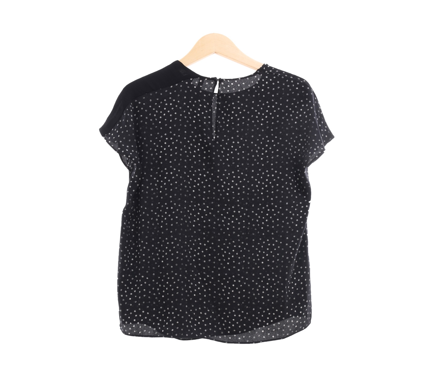 Mango Black Pattern Blouse