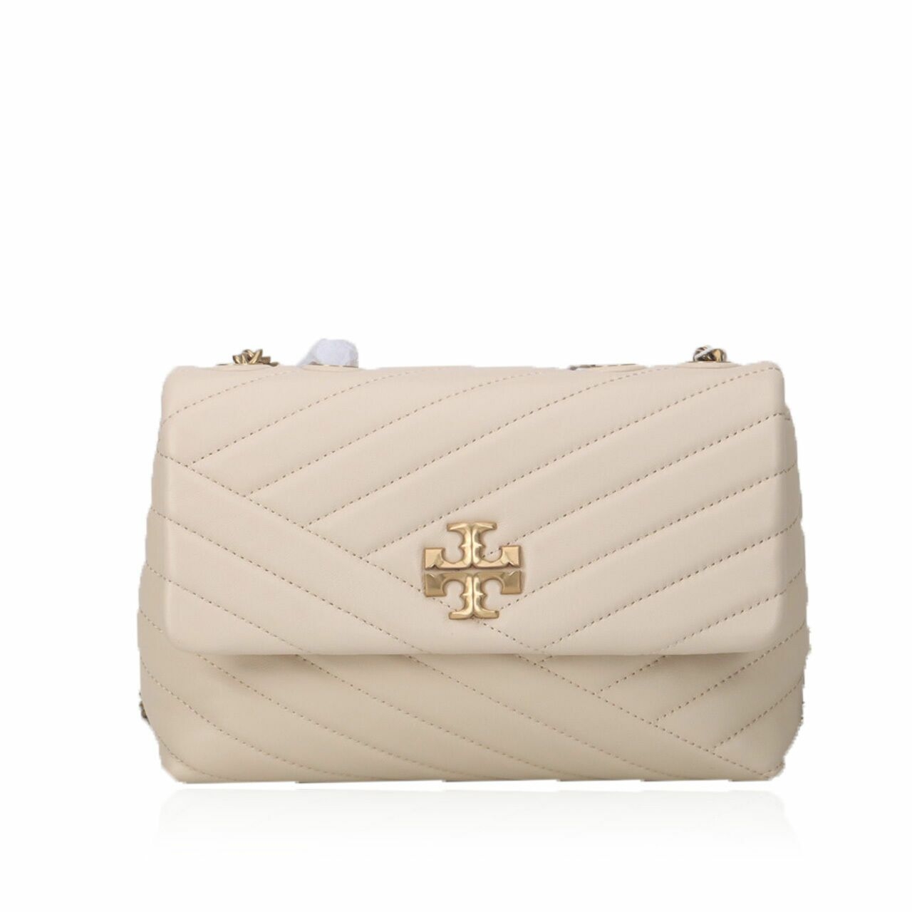 Tory Burch Kira Chevron Small Convertible Shoulder Bag New Cream