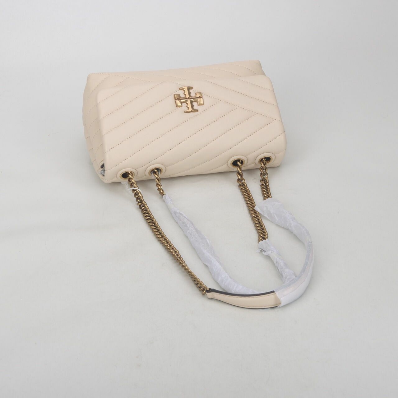 Tory Burch Kira Chevron Small Convertible Shoulder Bag New Cream