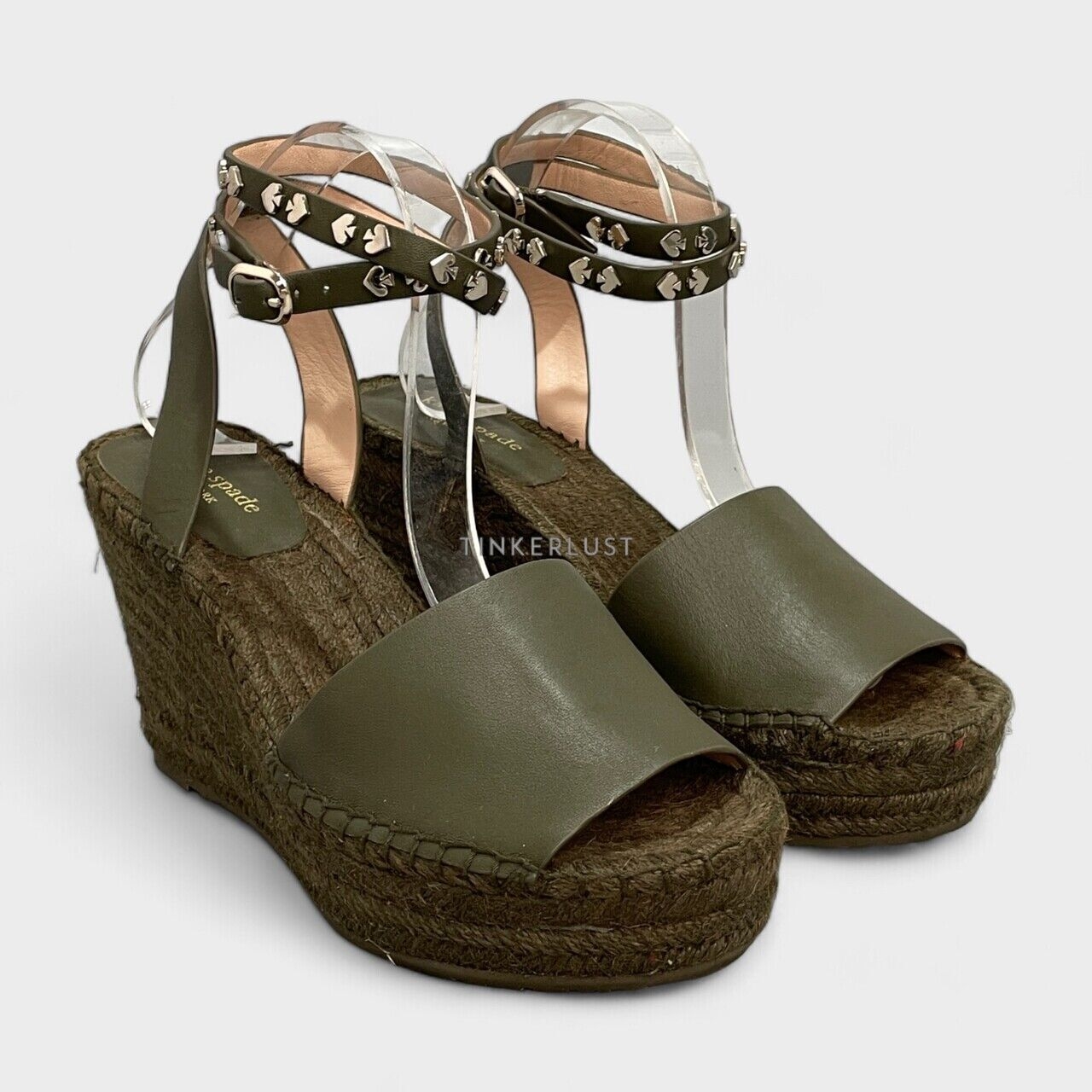 Kate Spade Frenchy Green Espadrilles Wedges