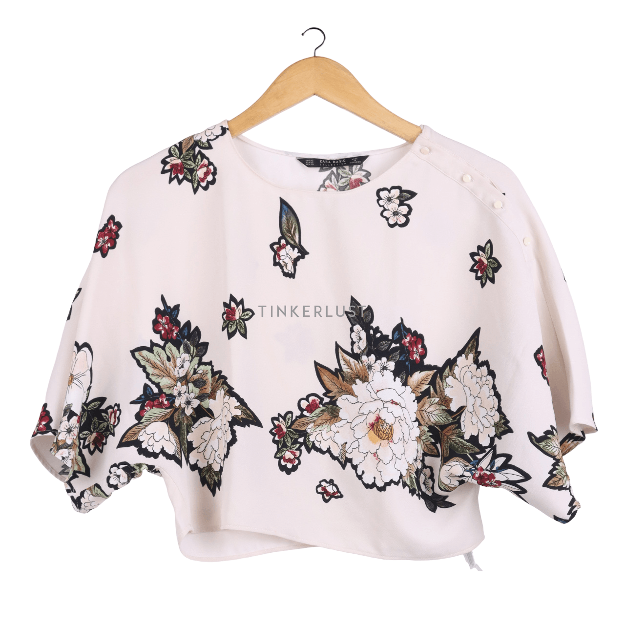 Zara Ivory Floral Blouse