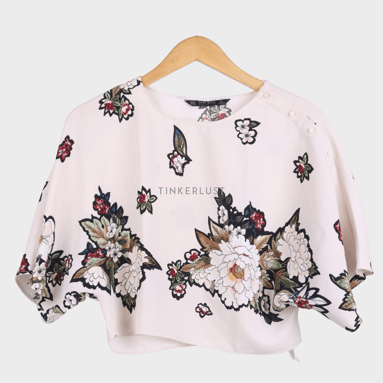 Zara Ivory Floral Blouse