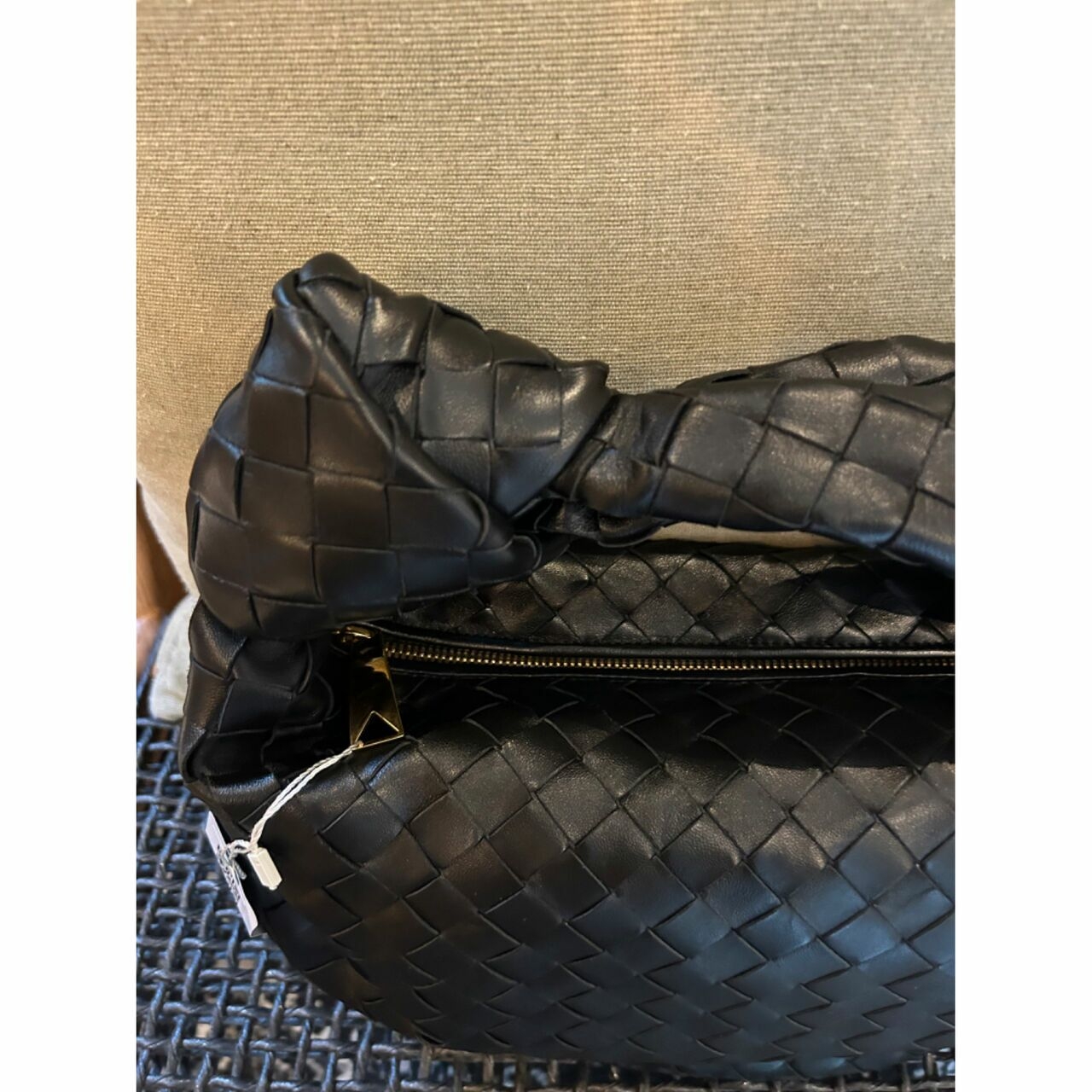 Bottega Veneta Teen Jodie Black Leather Handbag