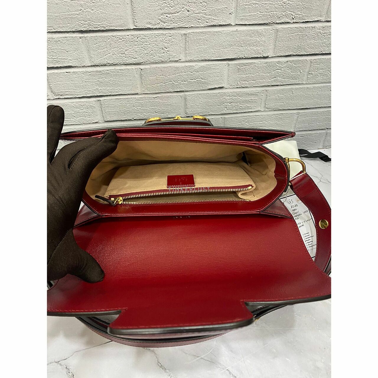 Gucci Horsebit Monogram Red GHW