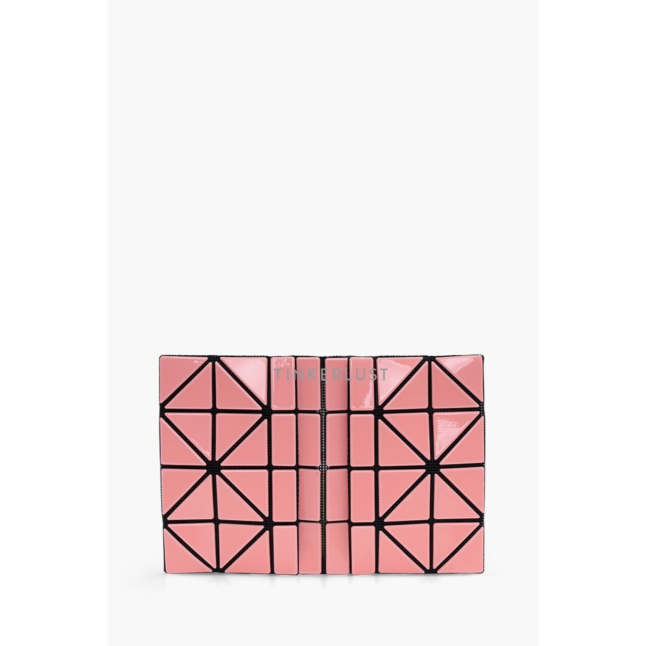 Bao Bao Issey Miyake Card Case in Yellow/Coral Pink Glossy Wallet