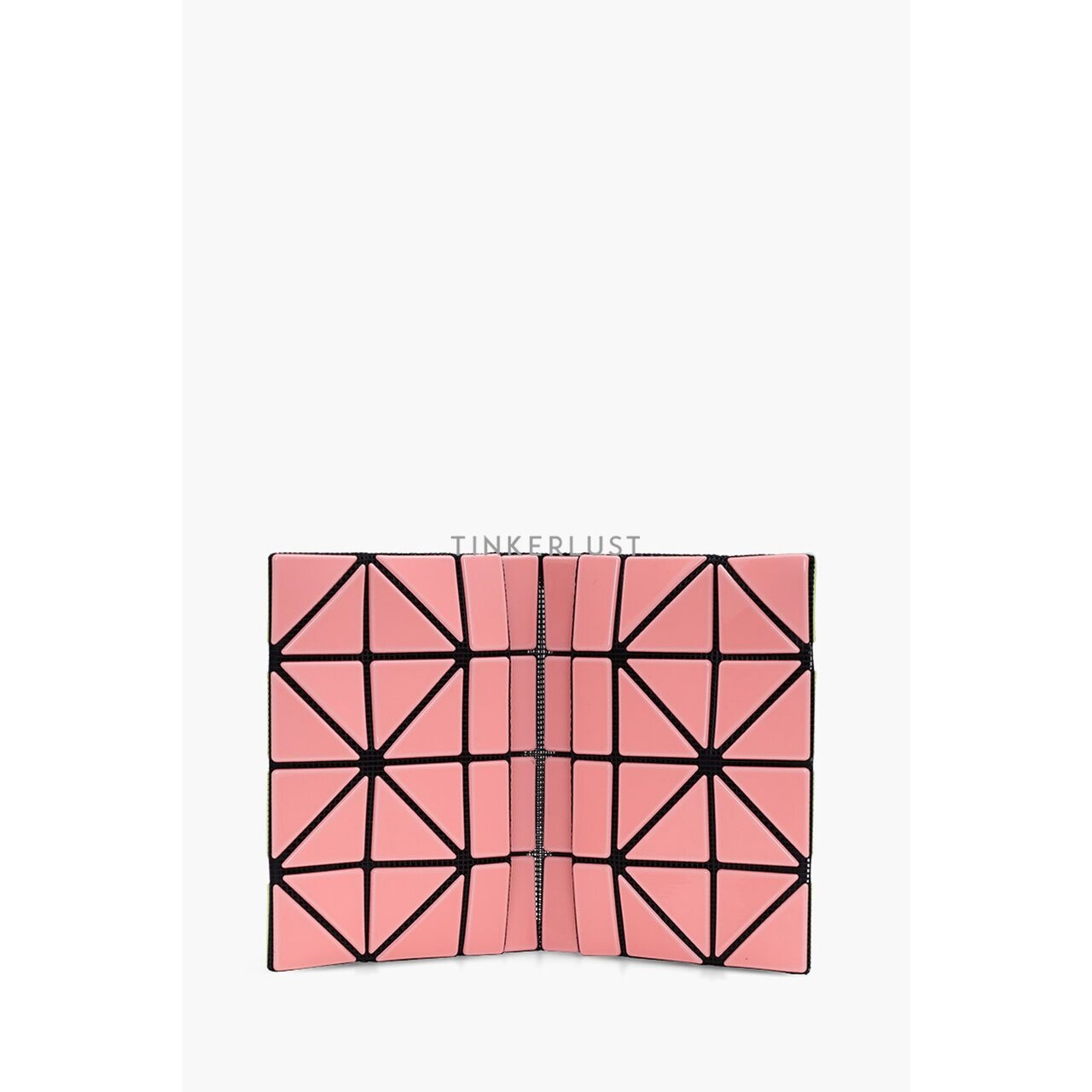 Bao Bao Issey Miyake Card Case in Yellow/Coral Pink Glossy Wallet