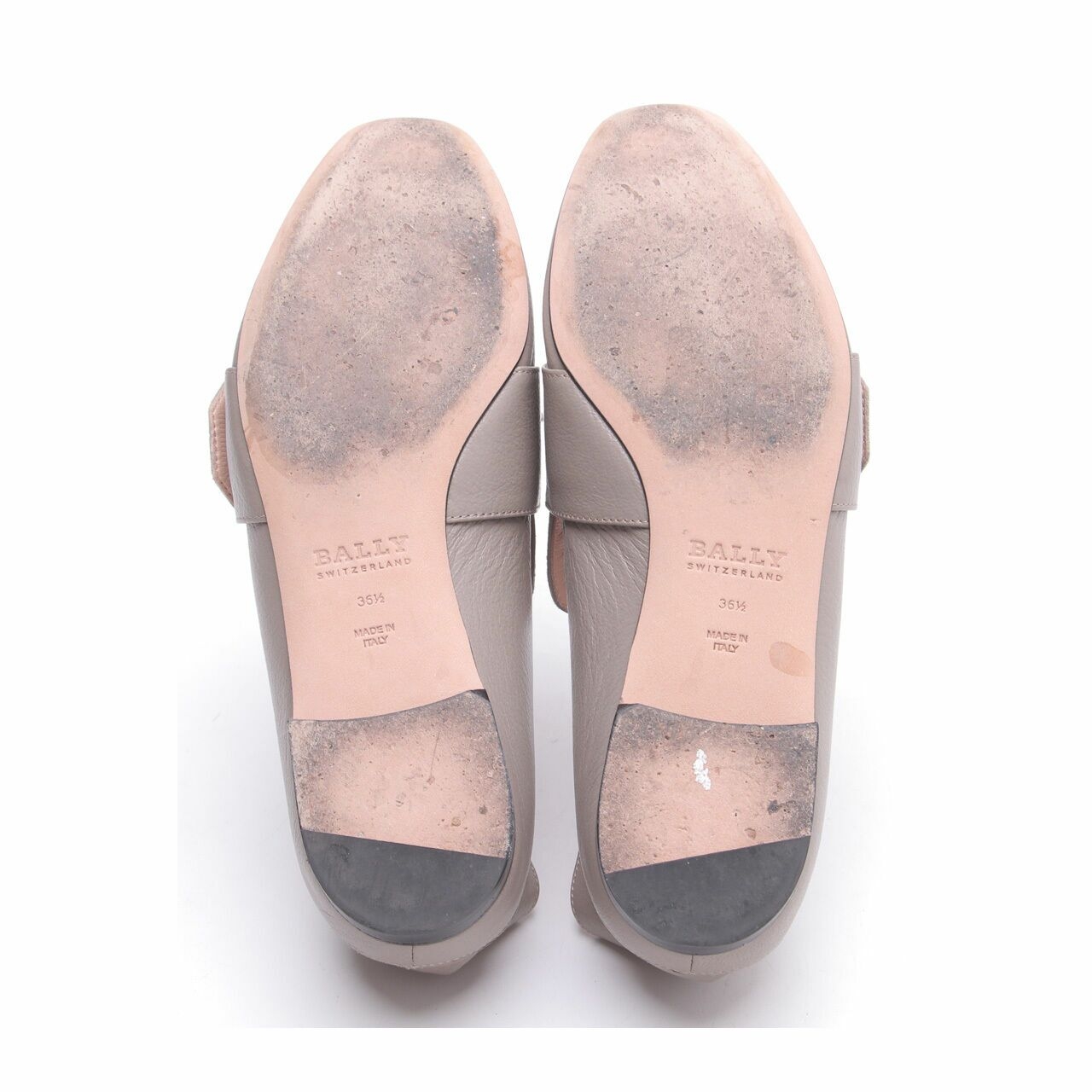 Bally Grey & Beige Janelle Loafers Flats