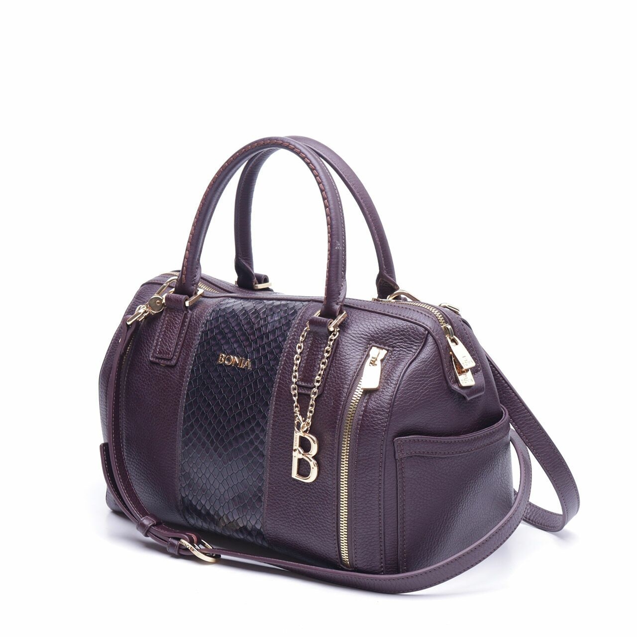 Bonia Burgundy Satchel