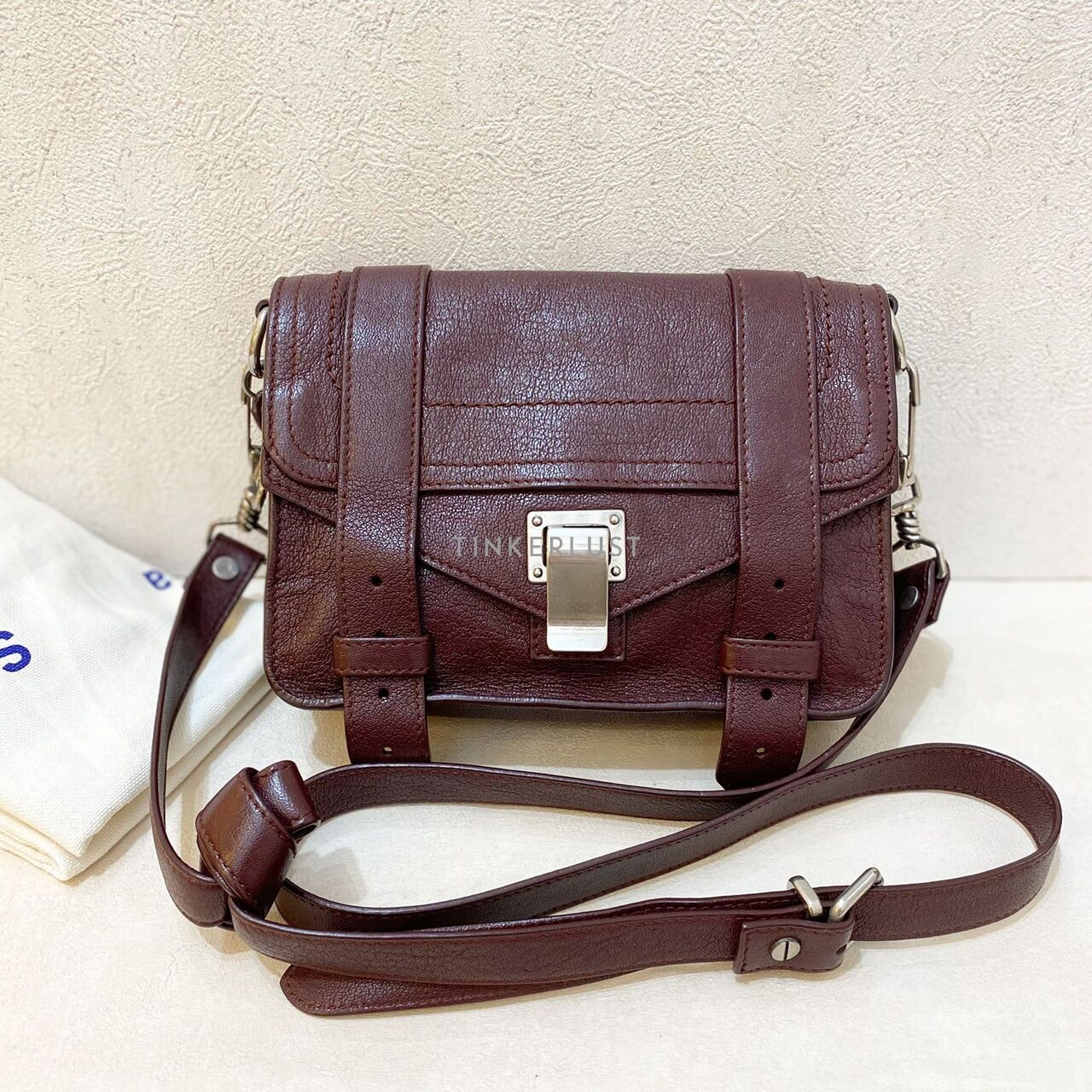 Proenza Schouler PS1 Mini in Oxblood SHW Sling Bag