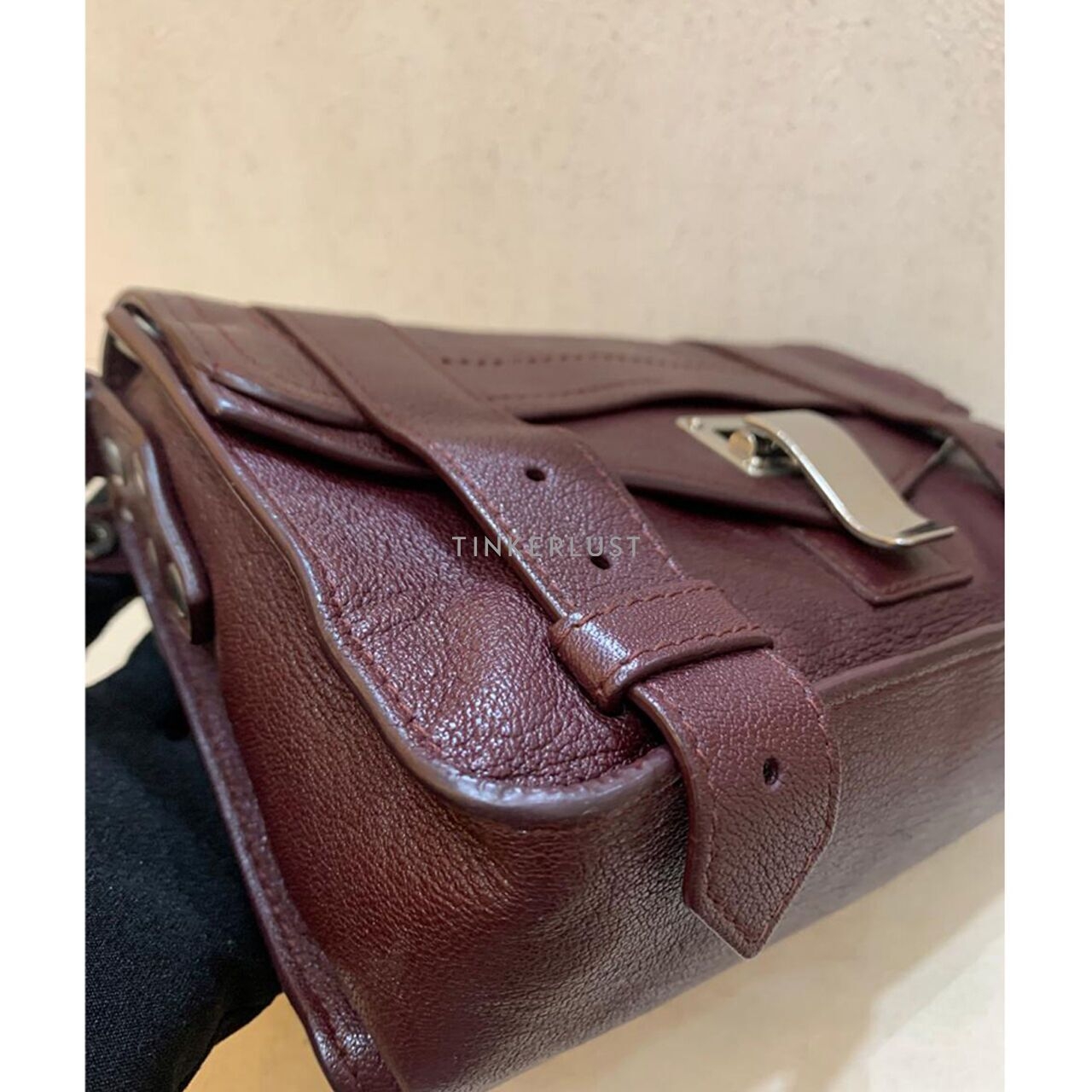 Proenza Schouler PS1 Mini in Oxblood SHW Sling Bag