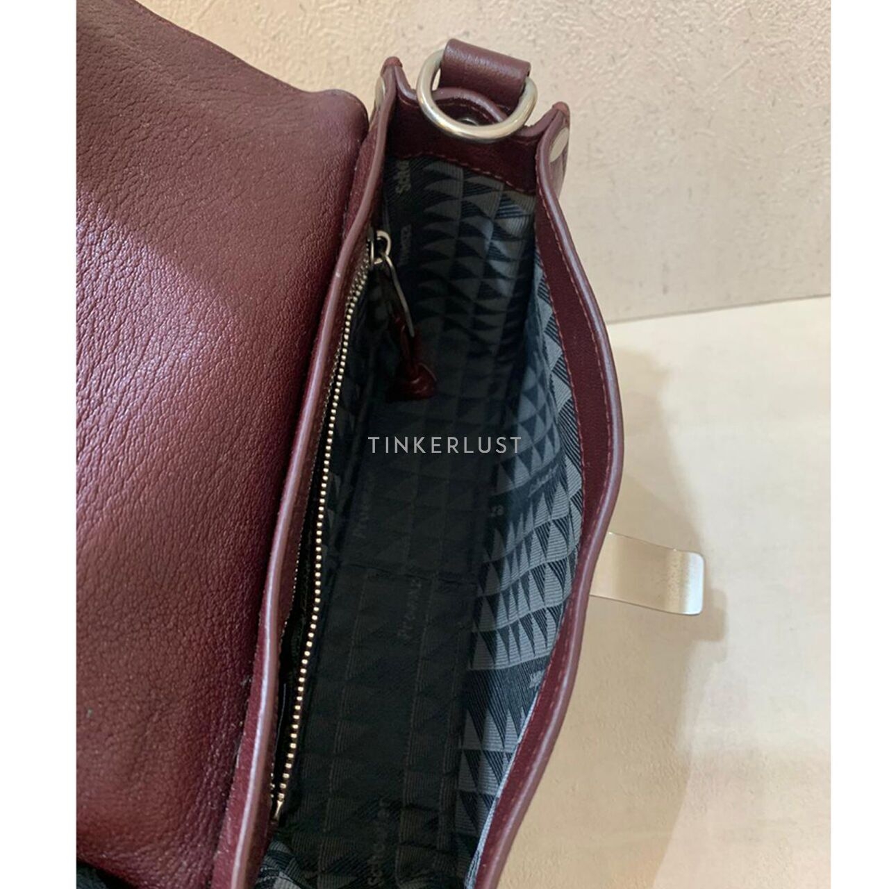 Proenza Schouler PS1 Mini in Oxblood SHW Sling Bag