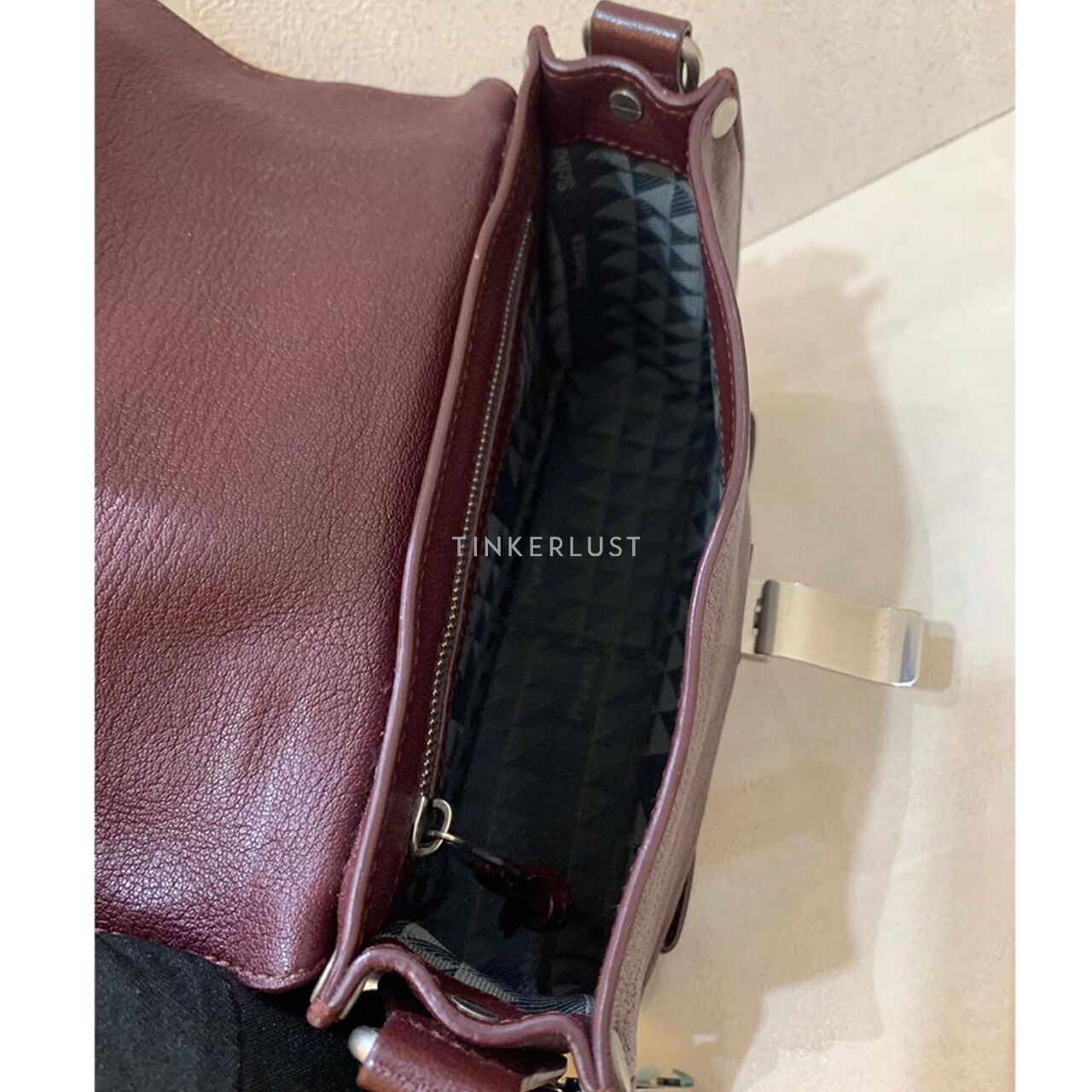 Proenza Schouler PS1 Mini in Oxblood SHW Sling Bag