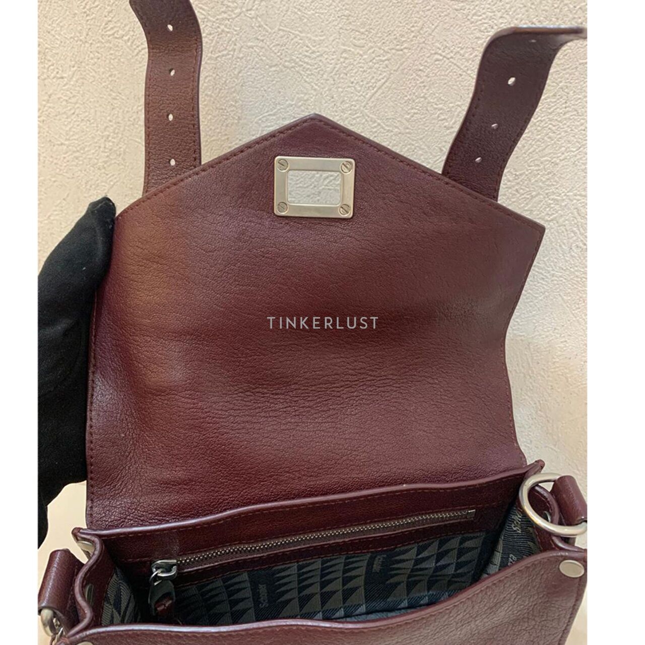 Proenza Schouler PS1 Mini in Oxblood SHW Sling Bag