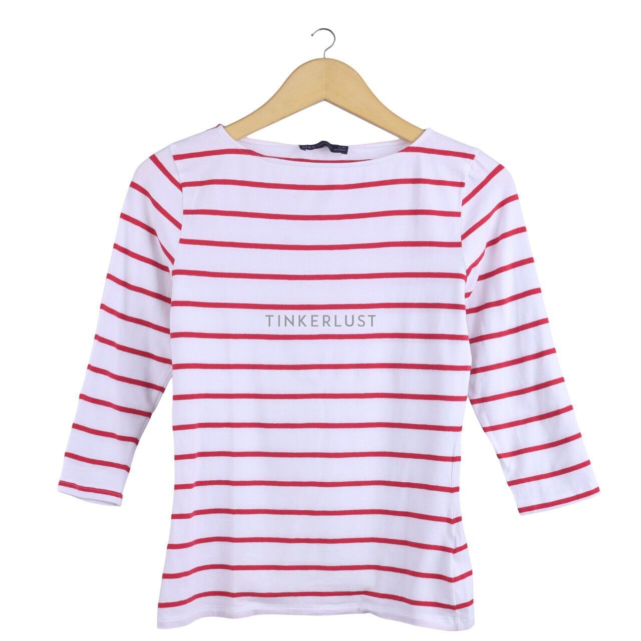 Marks & Spencer Red & White Stripes Blouse