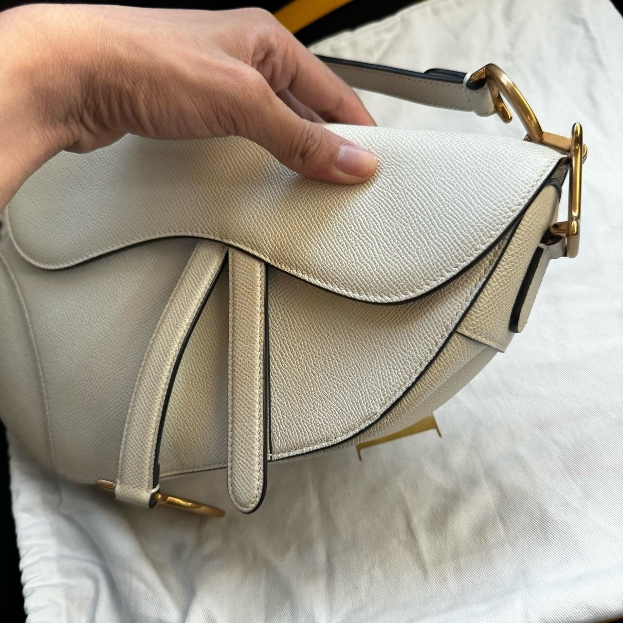 Christian Dior White Shoulder Bag