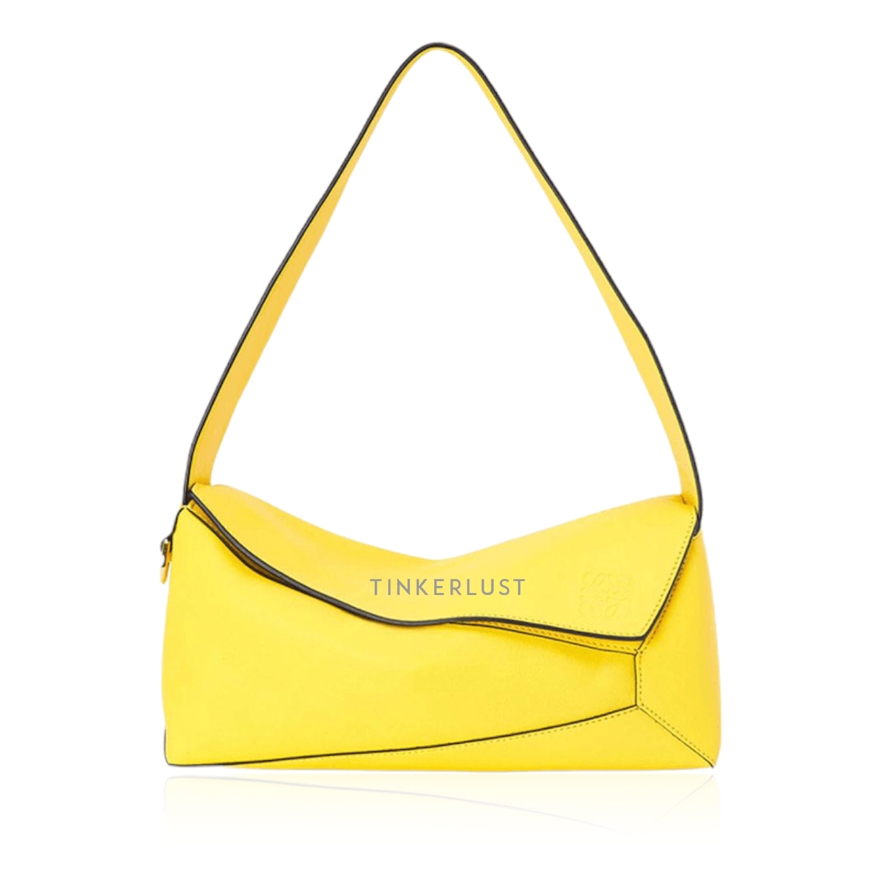 Loewe Medium Puzzle Hobo Bag in Lemon Nappa Calfskin Shoulder Bag