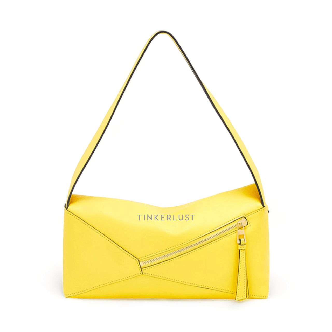 Loewe Medium Puzzle Hobo Bag in Lemon Nappa Calfskin Shoulder Bag