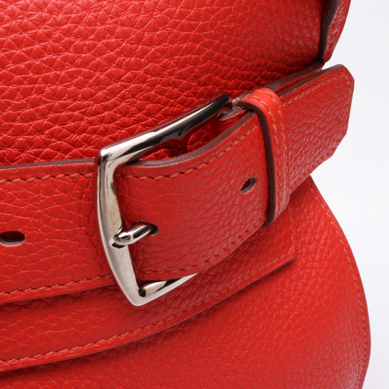 Hermes Etribelt Red Clemence SHW  #P