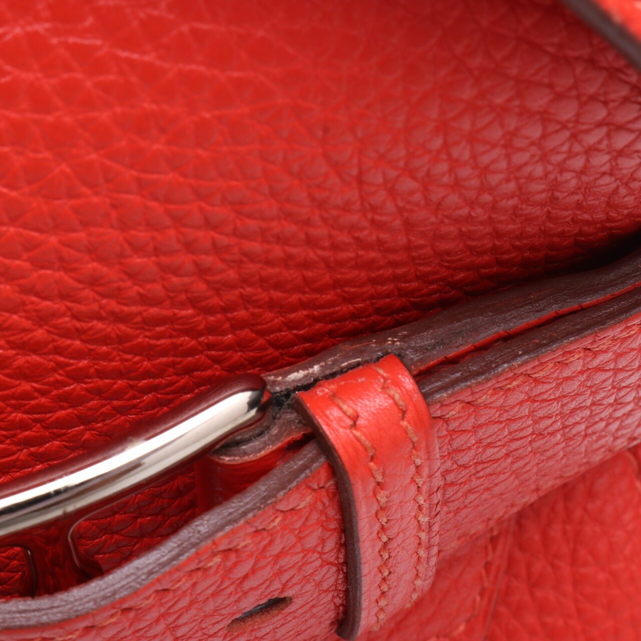 Hermes Etribelt Red Clemence SHW  #P