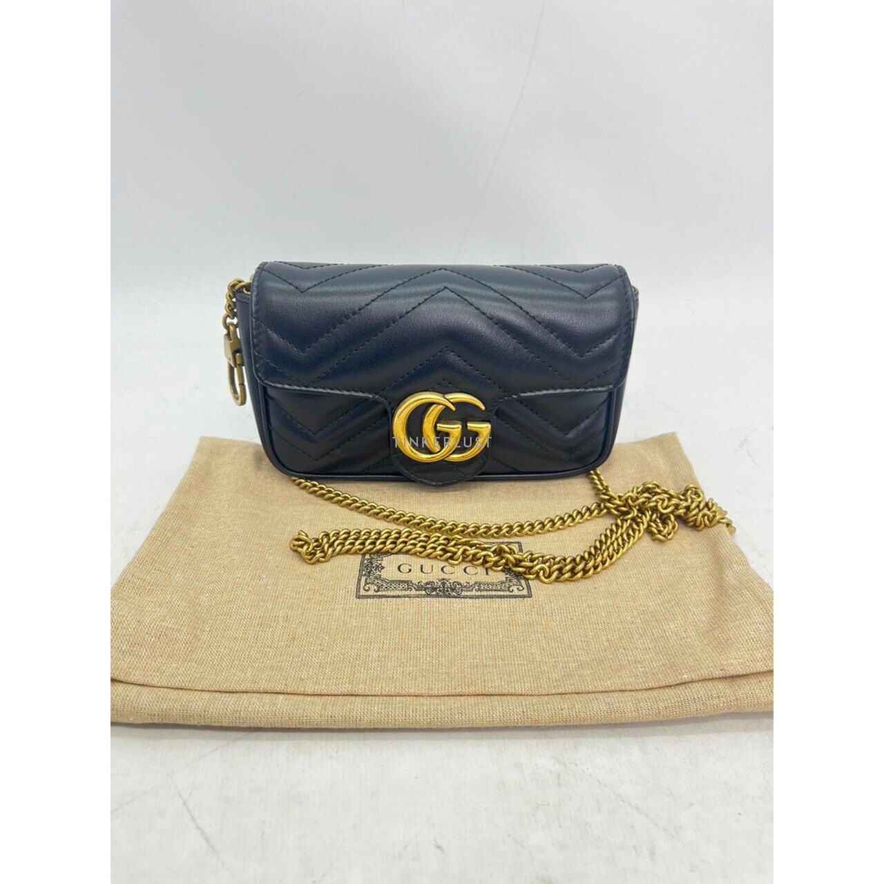 Gucci Marmont Supermini Black GHW Sling Bag