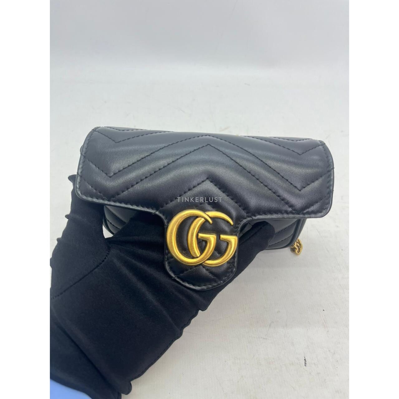 Gucci Marmont Supermini Black GHW Sling Bag