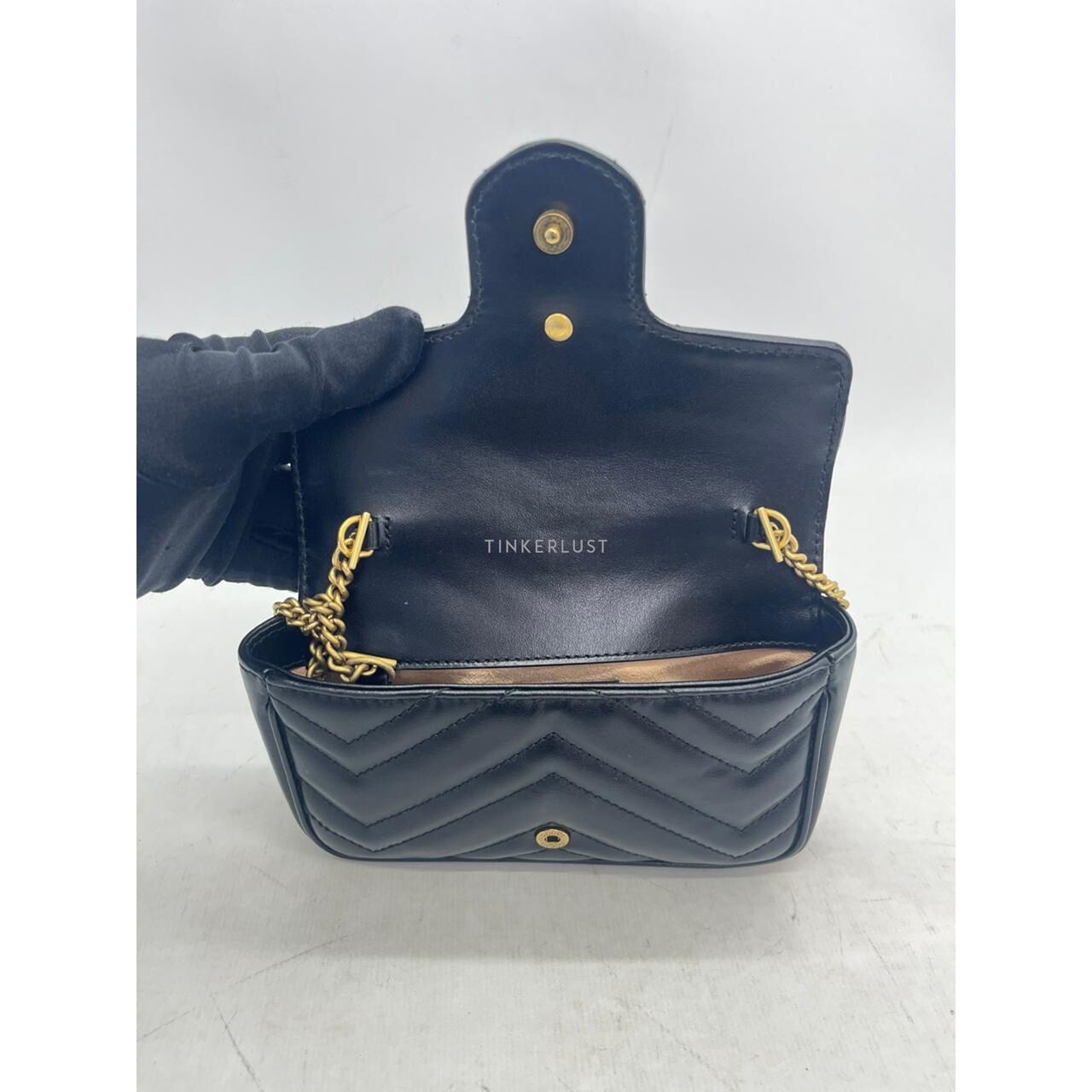 Gucci Marmont Supermini Black GHW Sling Bag