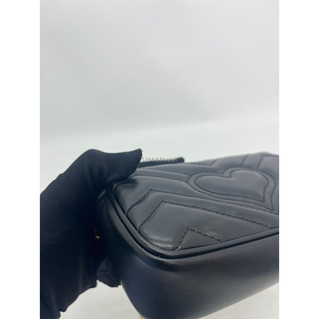 Gucci Marmont Supermini Black GHW Sling Bag