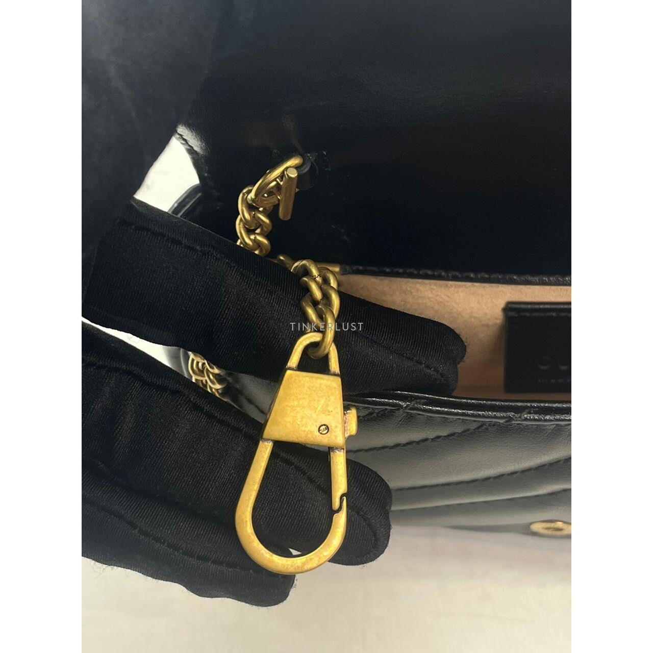 Gucci Marmont Supermini Black GHW Sling Bag