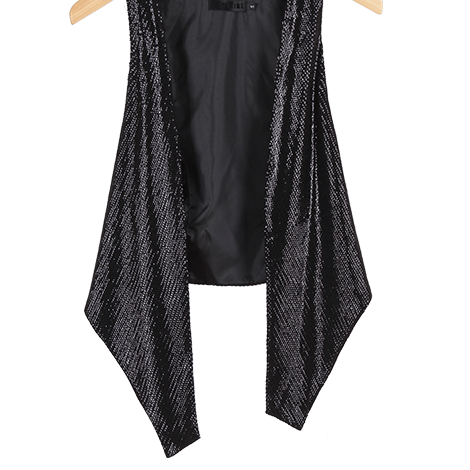 Black Sequin Vest