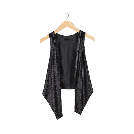 Black Sequin Vest