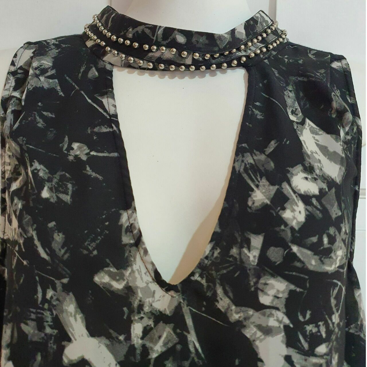 Guess Black & Grey Blouse