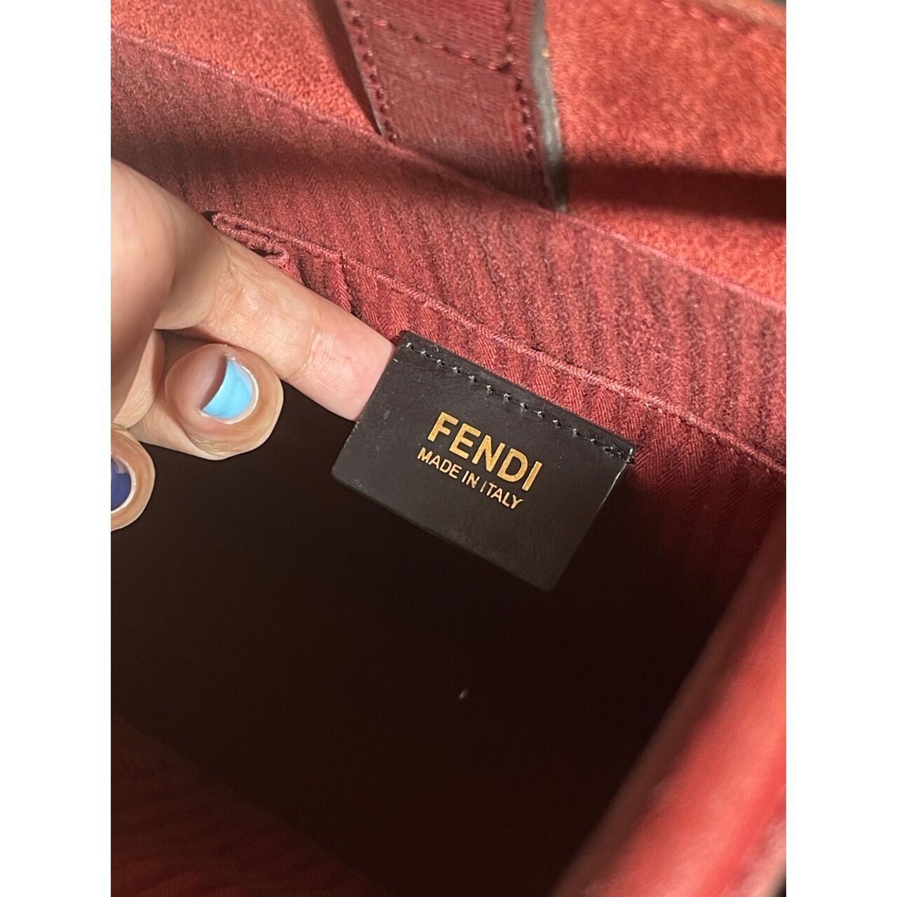 Fendi Maroon Satchel