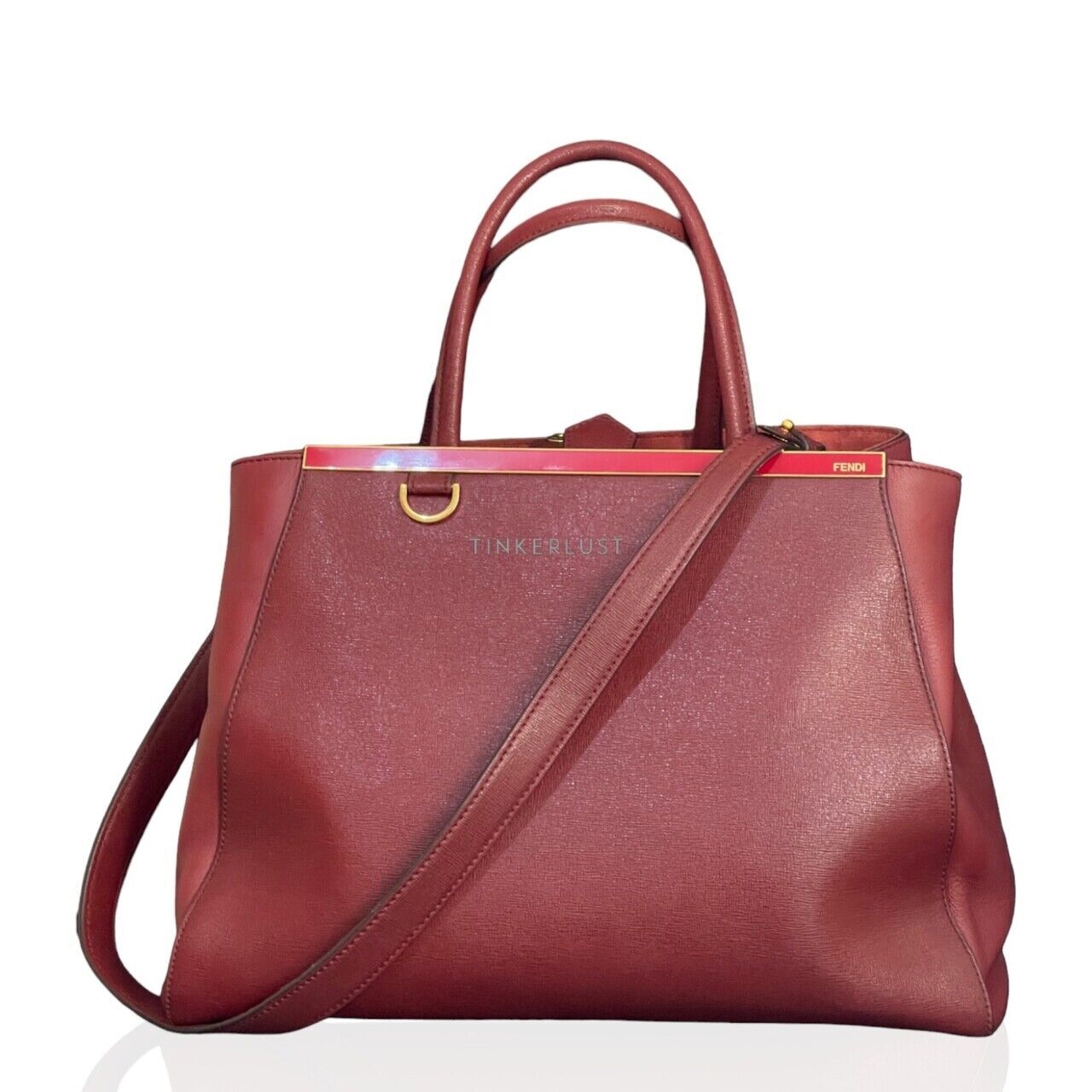 Fendi Maroon Satchel