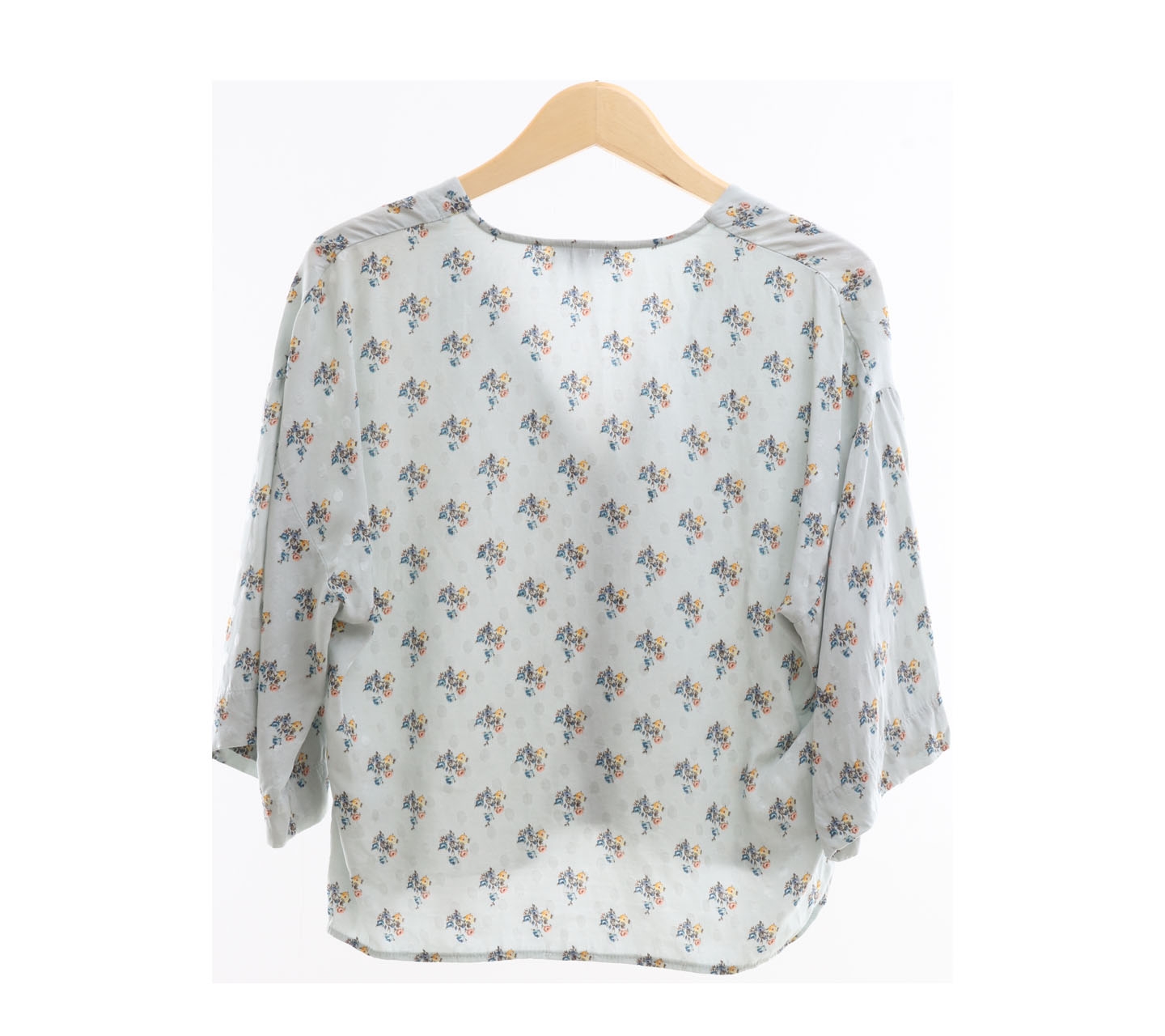 Topshop Mint Floral Blouse