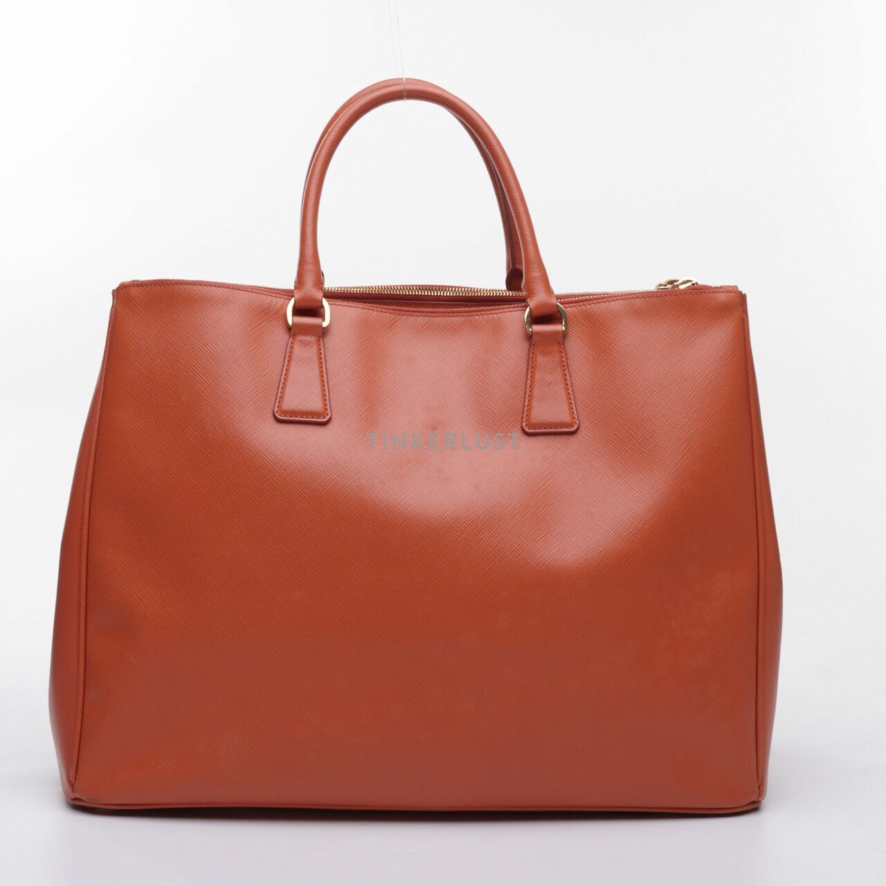 Prada BN1902 Saffiano Lux Papaya Orange Handbag