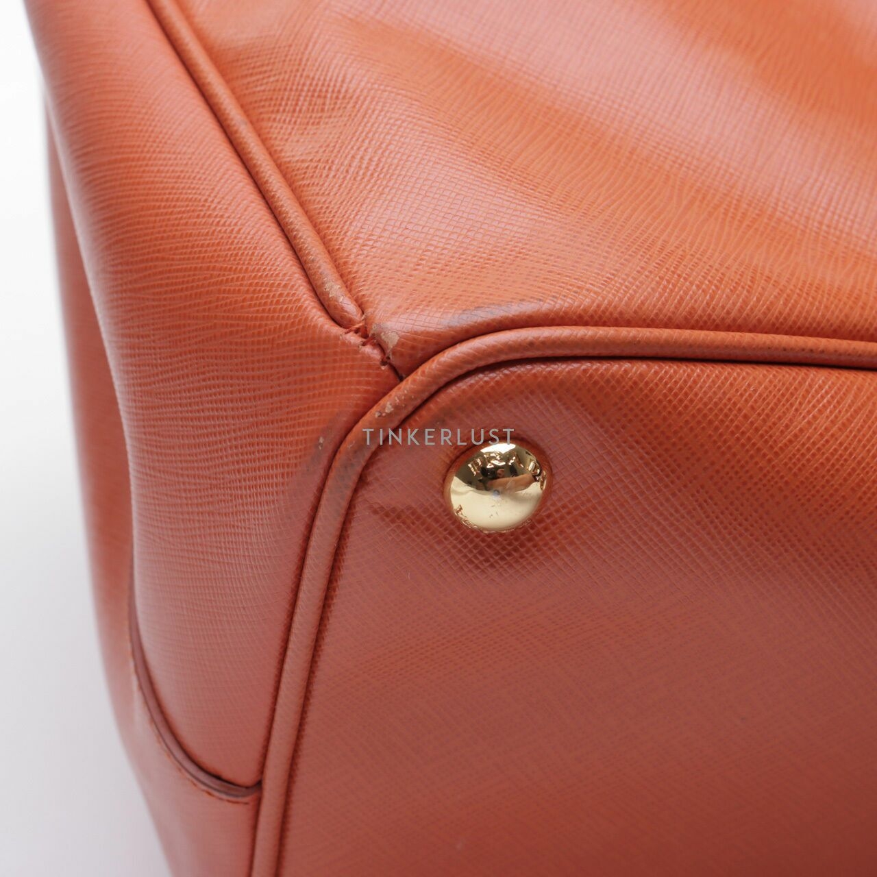 Prada BN1902 Saffiano Lux Papaya Orange Handbag