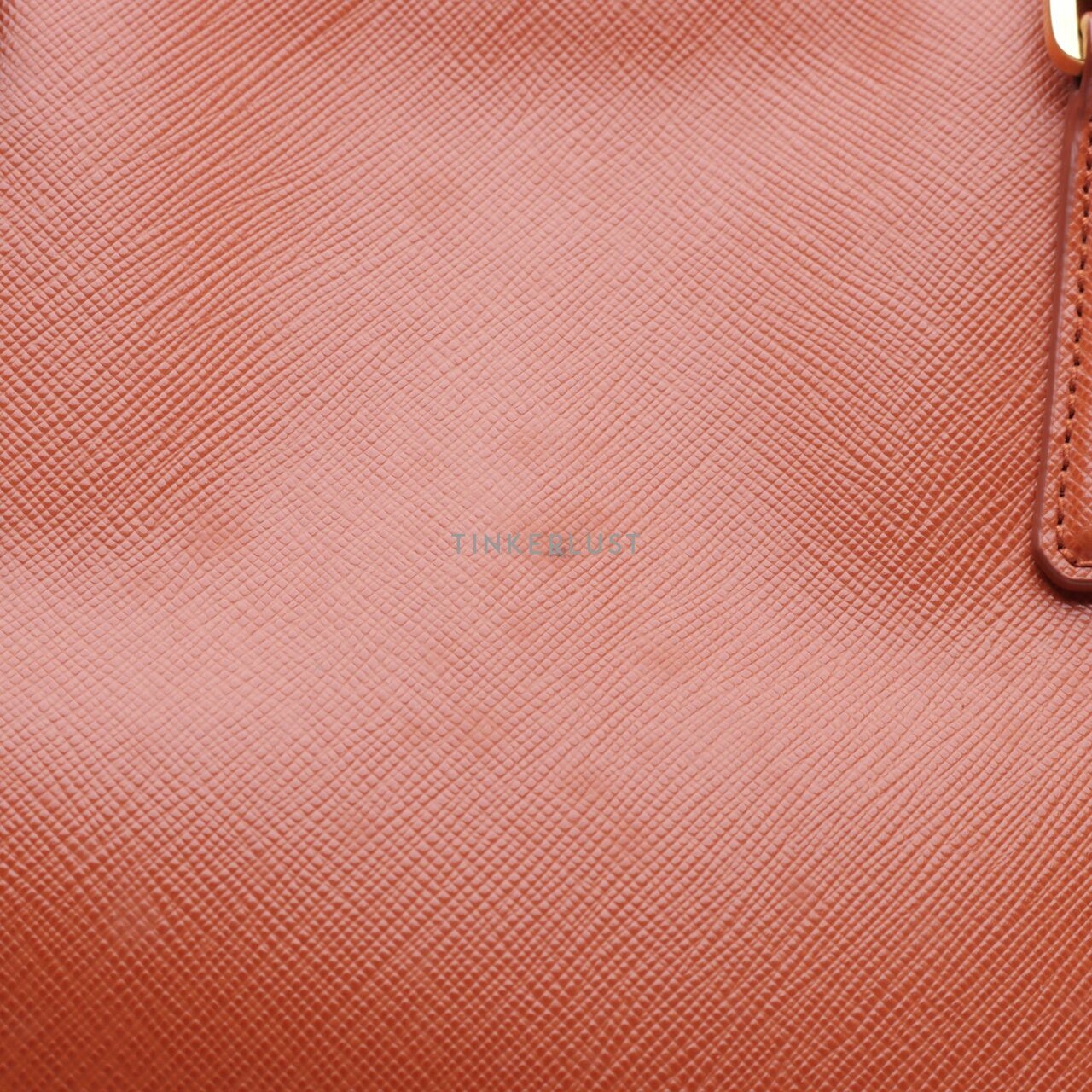 Prada BN1902 Saffiano Lux Papaya Orange Handbag