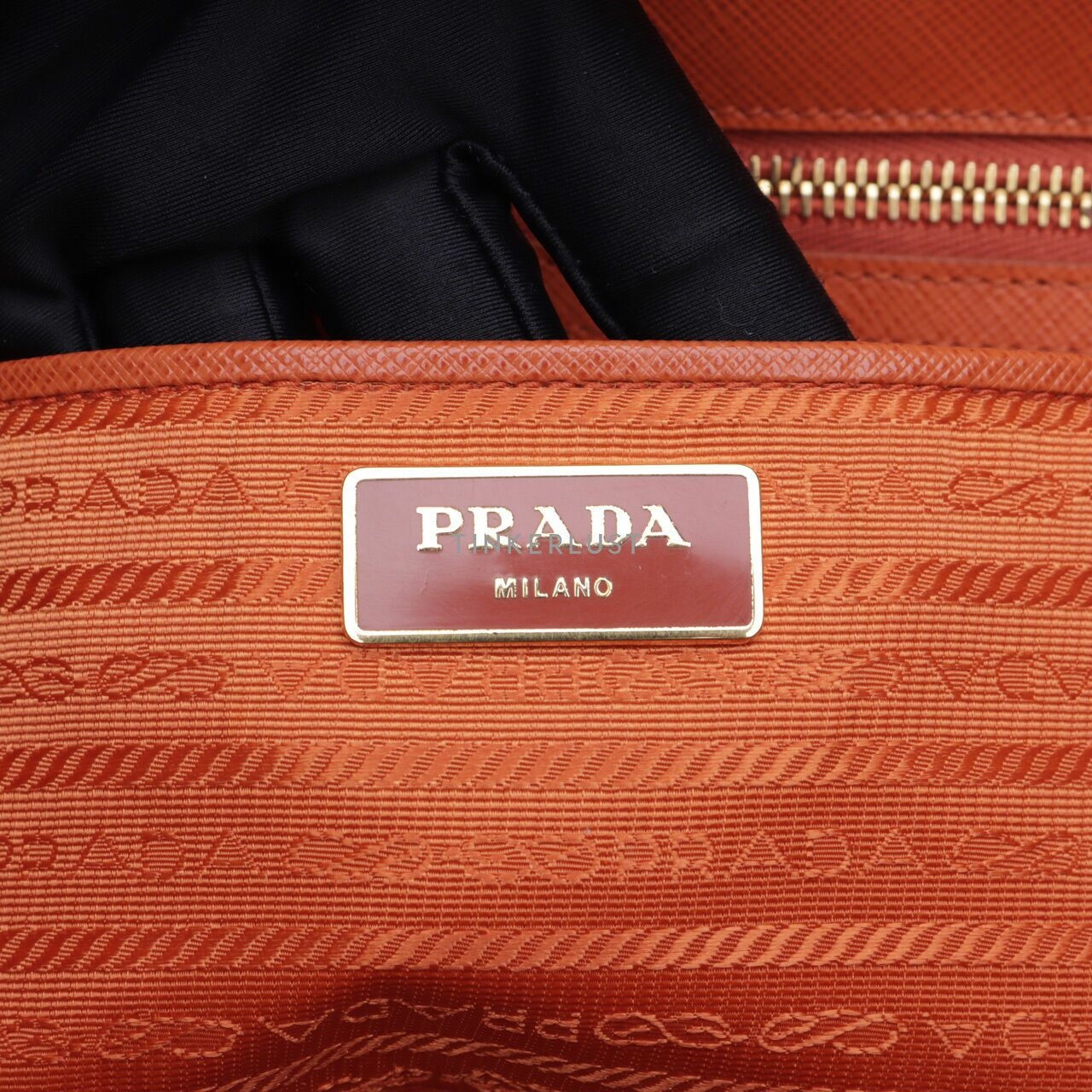 Prada BN1902 Saffiano Lux Papaya Orange Handbag