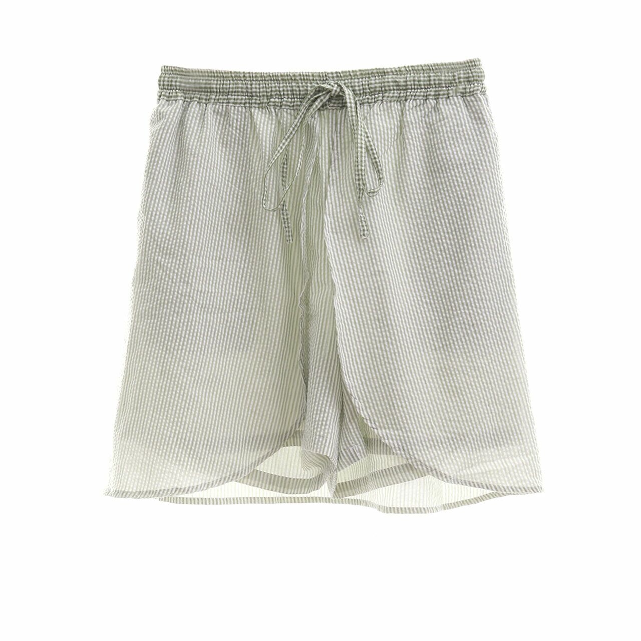 Eesome Green & White Stripes Short Pants