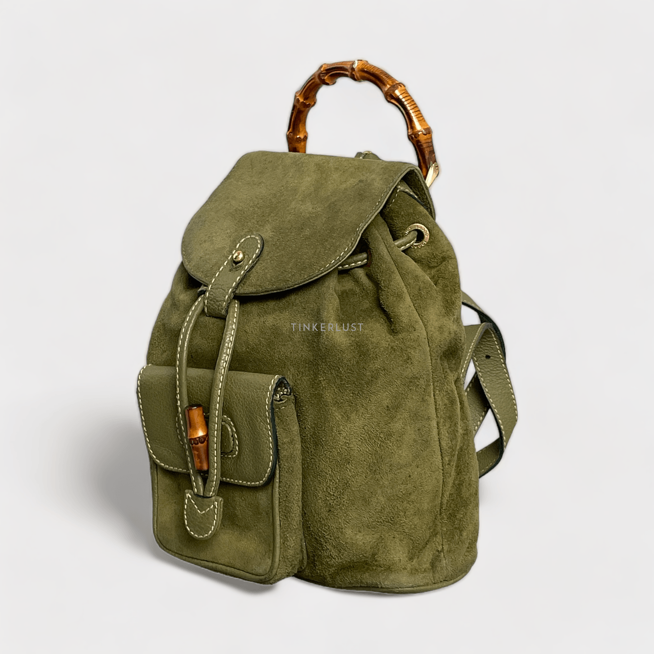 Gucci Bamboo Mini Suede Backpack 