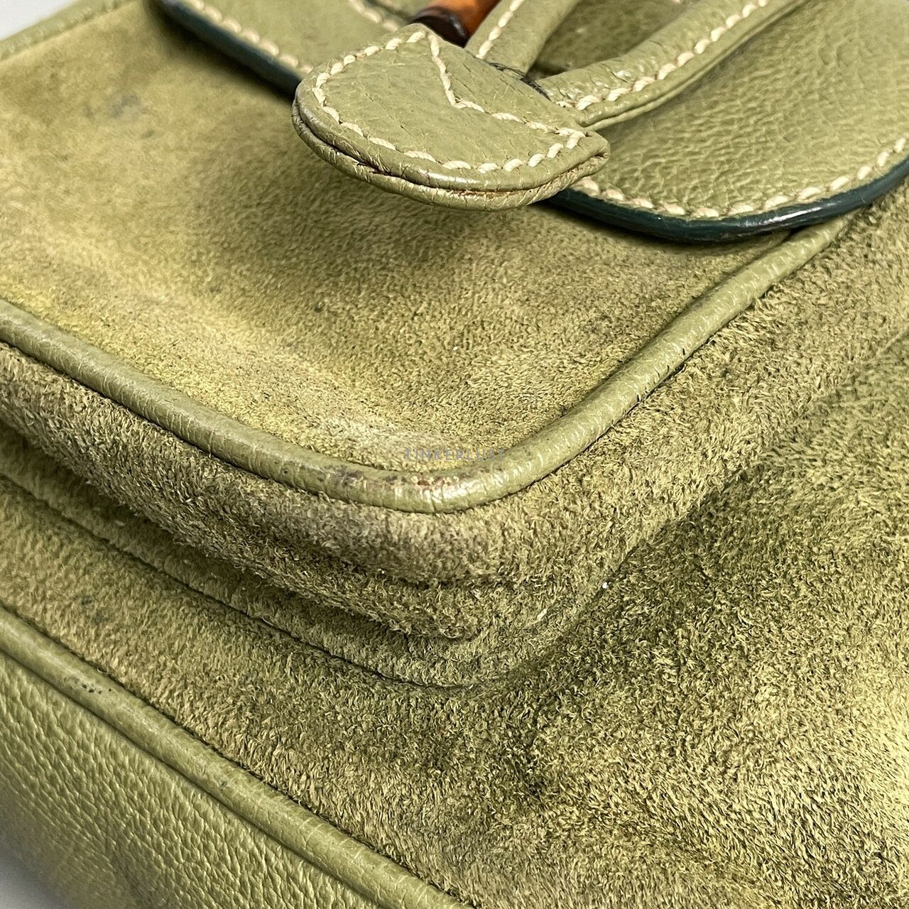 Gucci Bamboo Mini Suede Backpack 