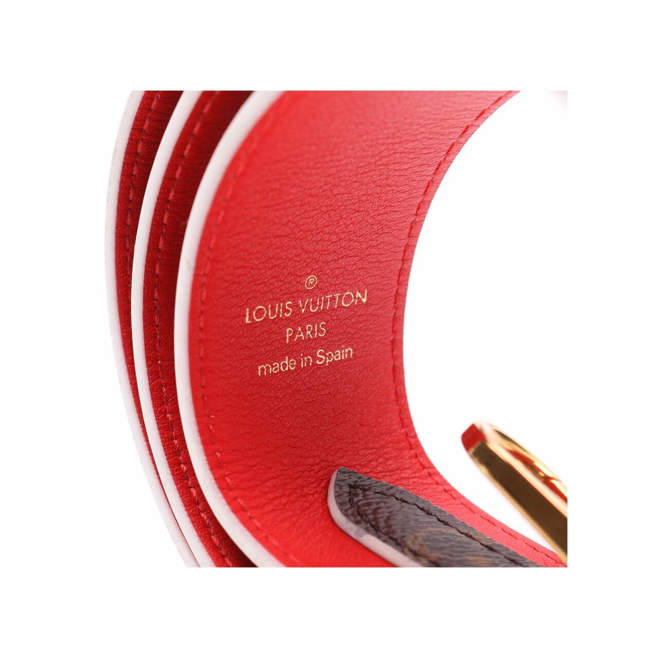 Louis Vuitton Brown & Red Monogram  Bag Strap