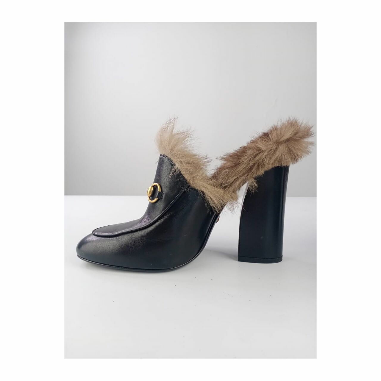 Gucci Kid Malaga Canberra Nero Heels