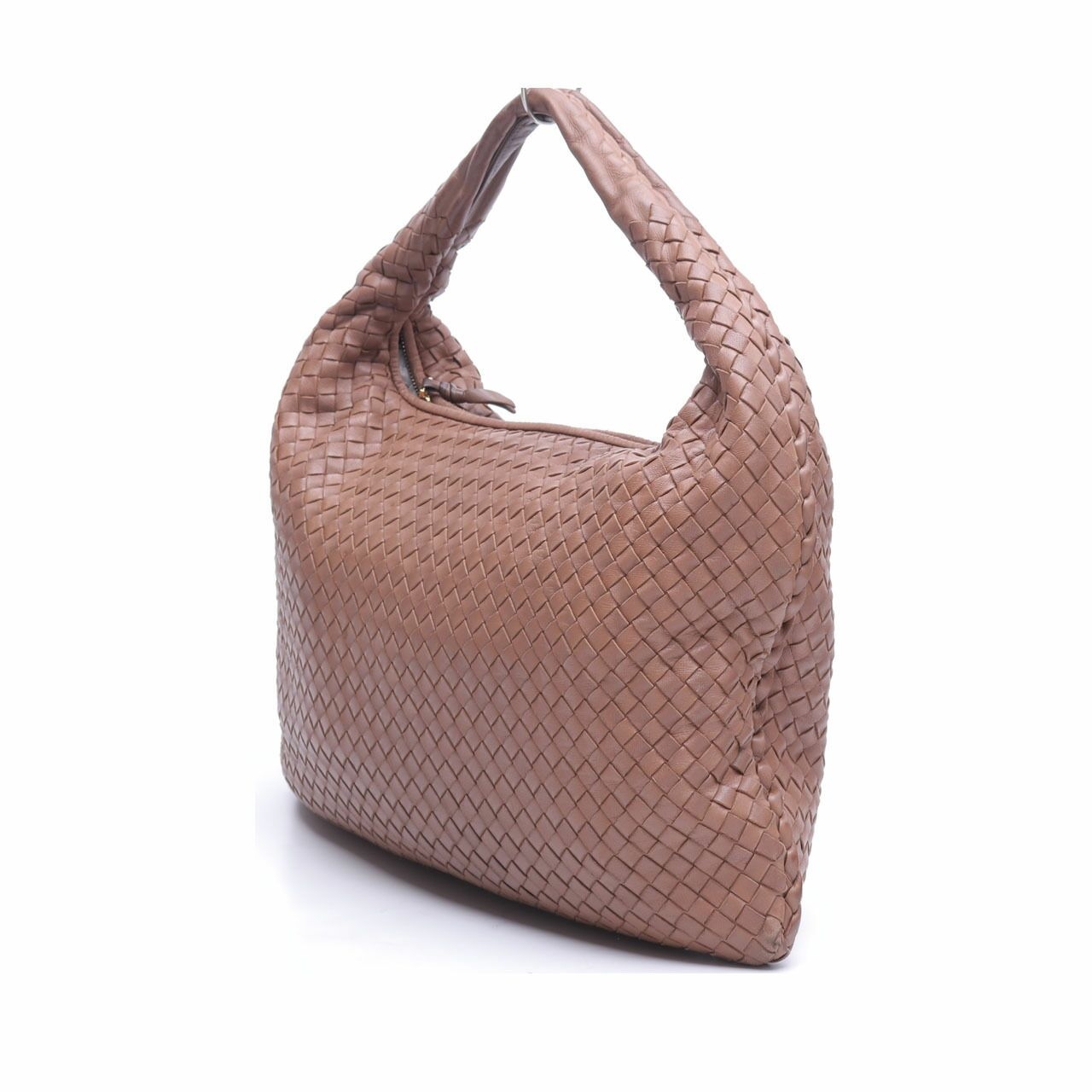 Bottega Veneta Brown Intecciato Shoulder Bag