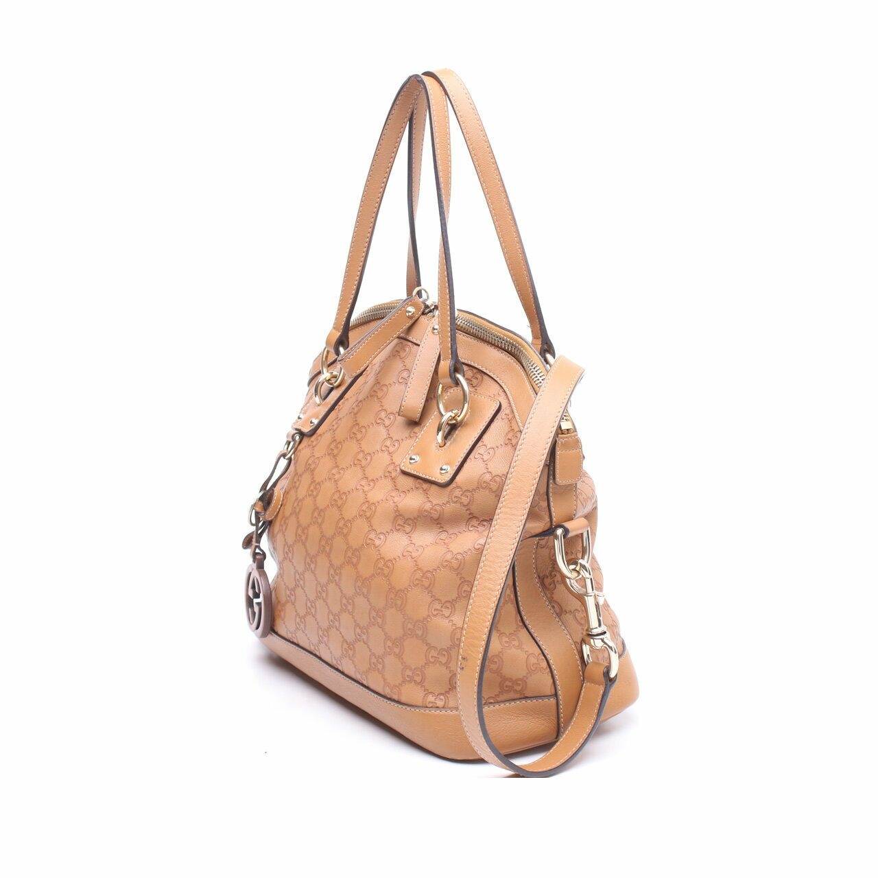 Gucci Brown Dome Charm Satchel